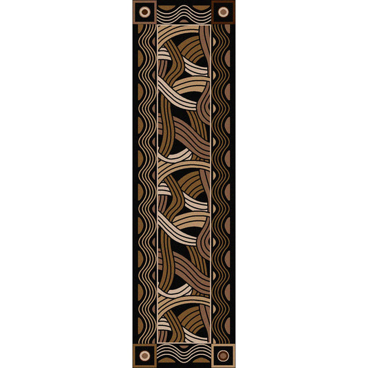 Hand Coiled Rug – Black – detail view