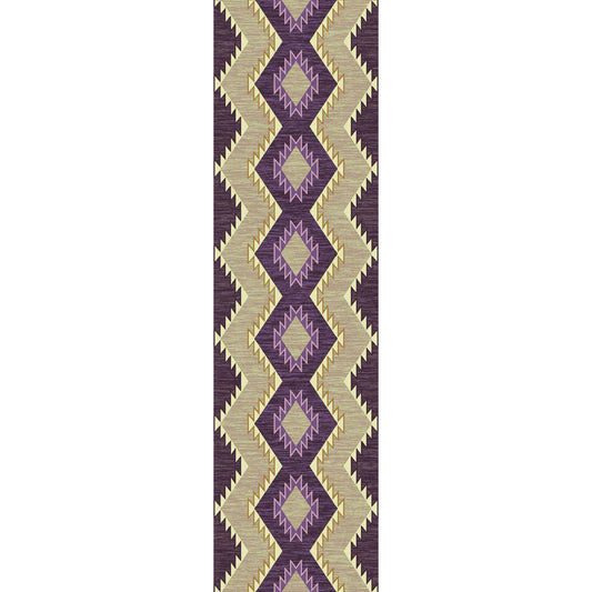 Plum Heritage Rug – Raspberry – detail view