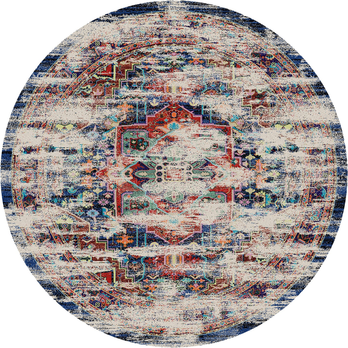 Persia Rug – Distressed Wildflower – close up