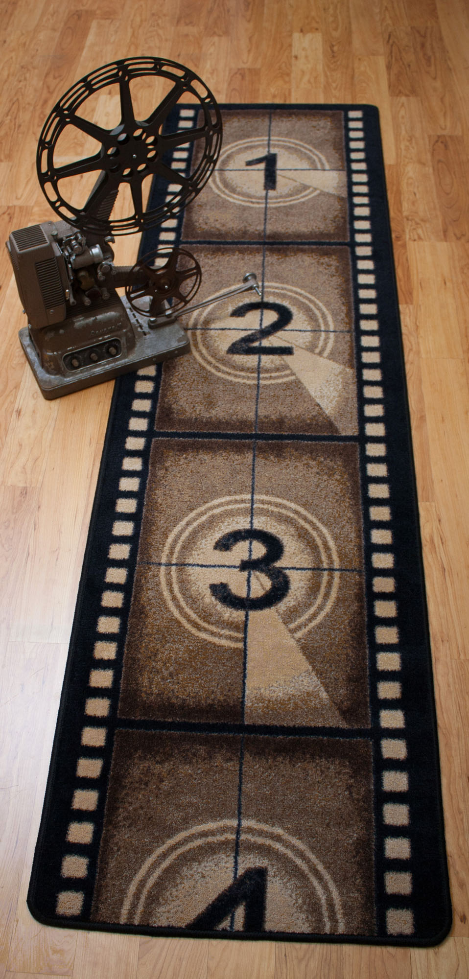 Filmstrip Rug – Brown – room setting