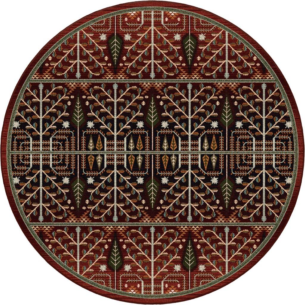 Flourish Forest Rug – Garnet – alternate view