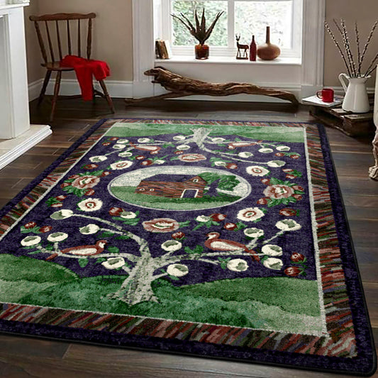 Home Sewn Rug – Midnight – detail view