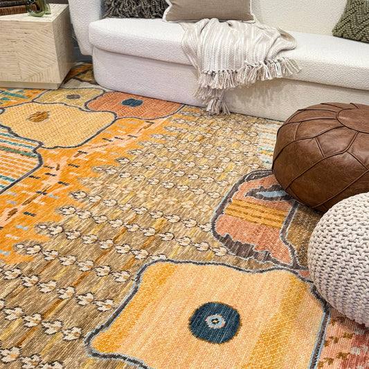 Capel Marketplace Area Rug - Terra Cotta Multi - Lifestyle View