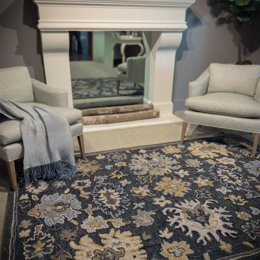 Capel Shakta-Allegra Area Rug - Blue Jean Multi - Lifestyle View