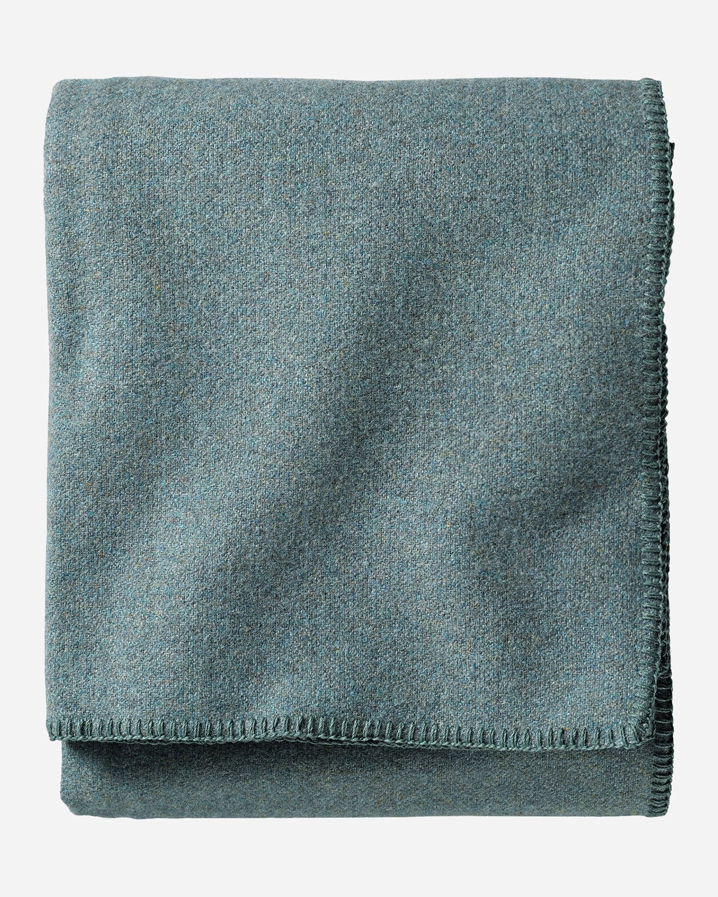 Eco-Wise Wool Solid Blanket | Shale Blue