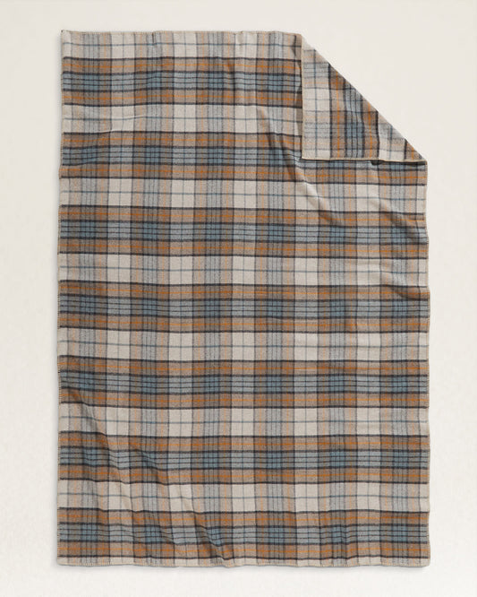 Eco-Wise Wool Plaid/Stripe Blanket | Misty Ridge