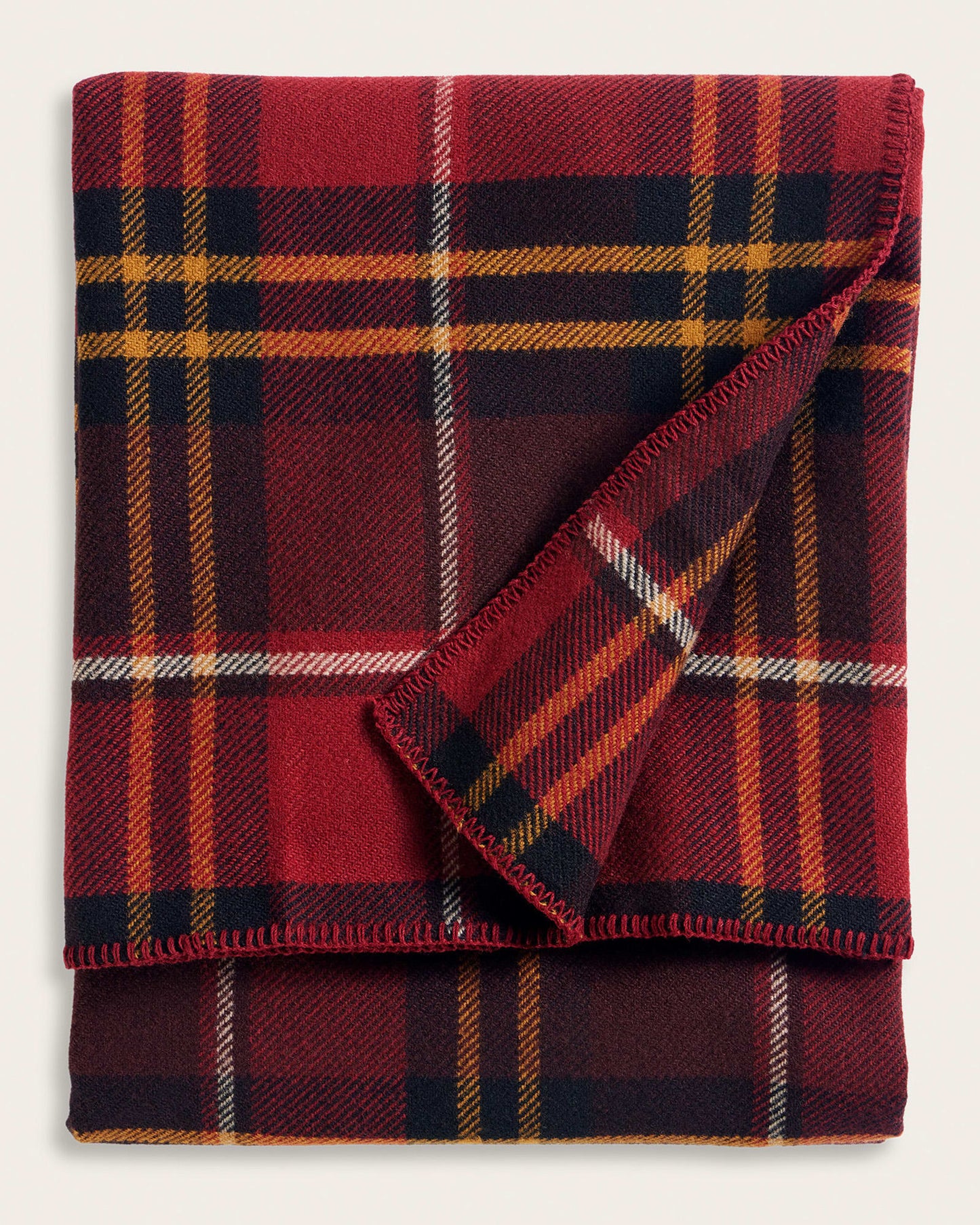 Eco-Wise Wool Plaid/Stripe Blanket | Lodge Plaid