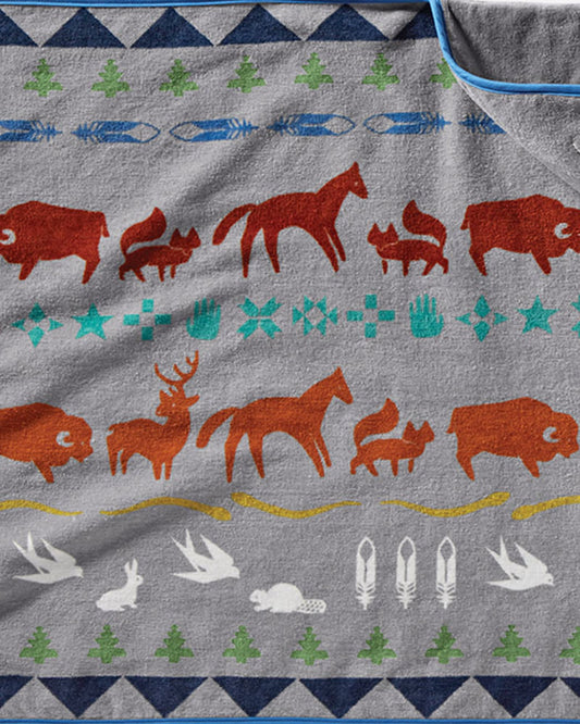 Shared Paths Hooded Towel | Grey