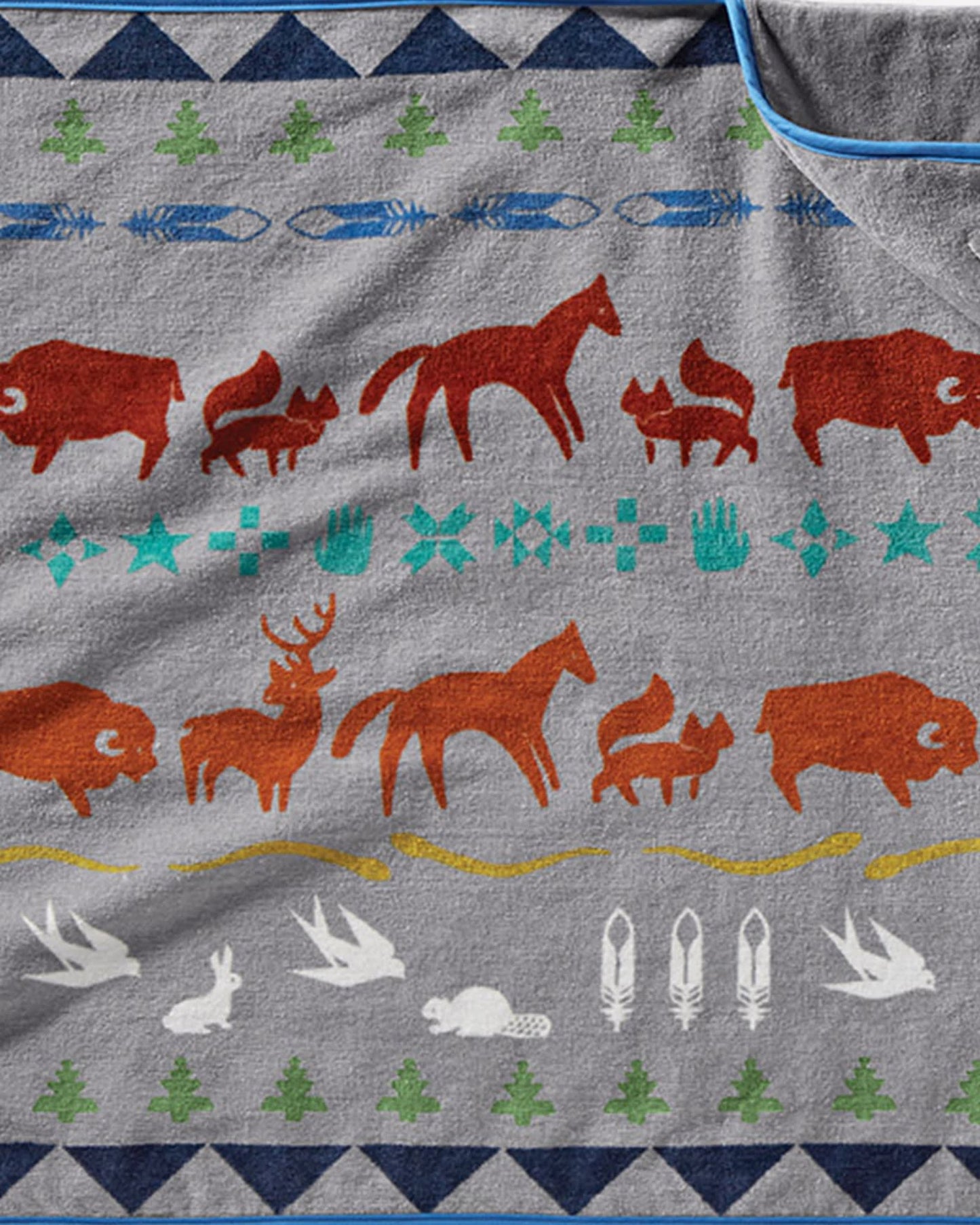 Shared Paths Hooded Towel | Grey