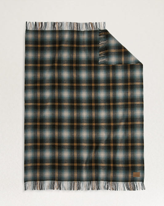 Motor Robe Throw With Leather Carrier | Townsend Plaid