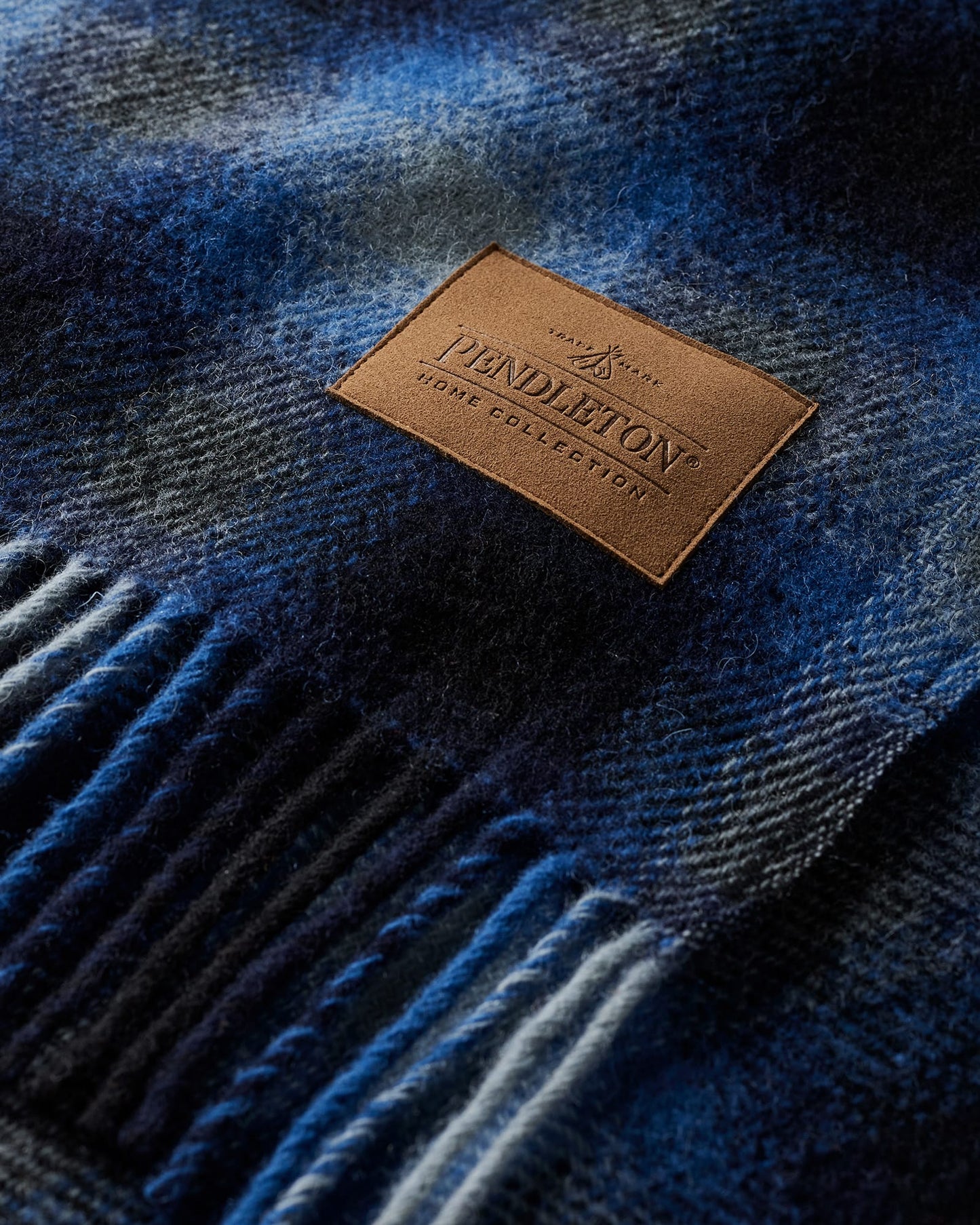 Motor Robe Throw With Leather Carrier | Midnight Ombre