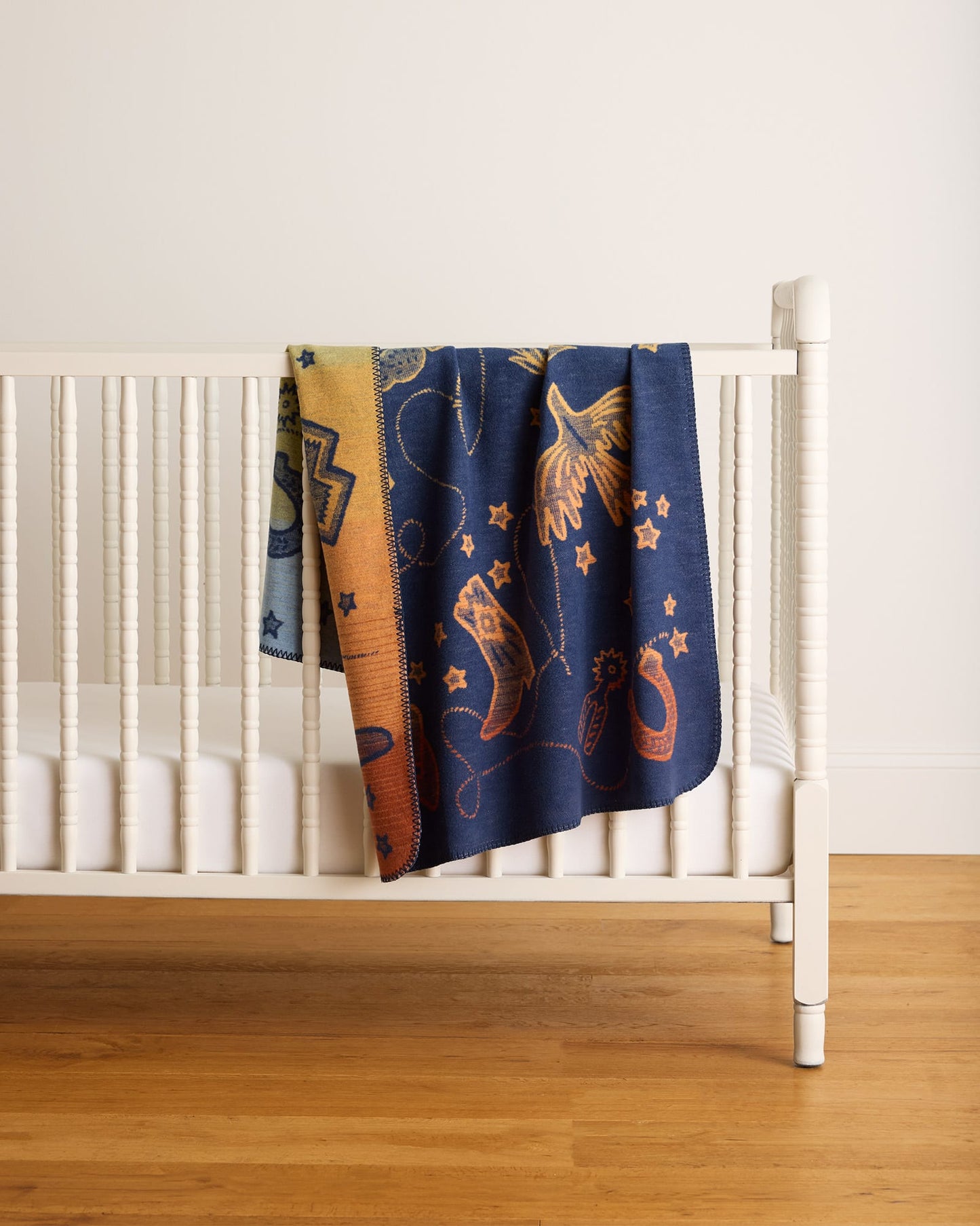 Cosmic Rodeo Organic Cotton Baby Blanket | Blue Multi