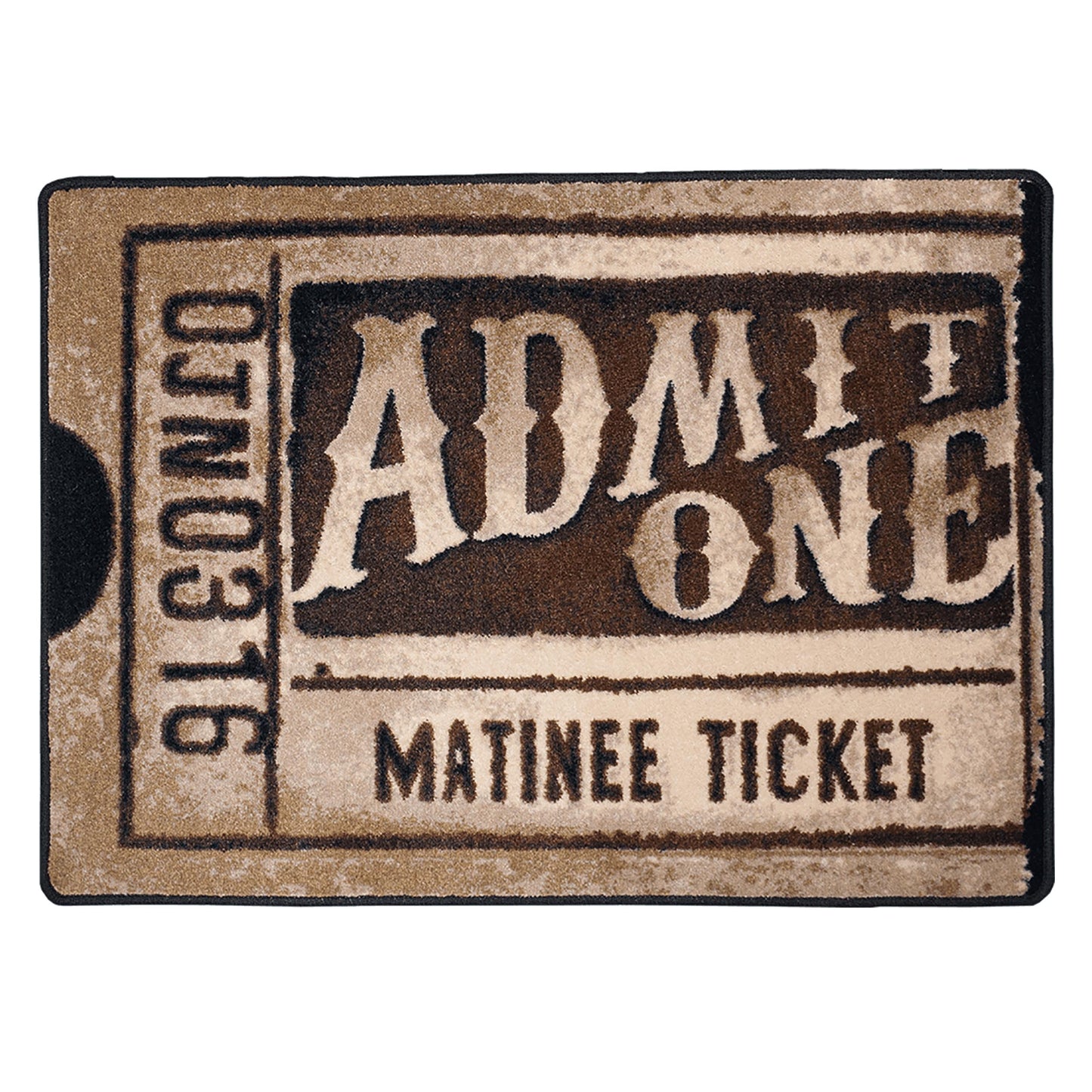 Admit One Rug – Antique – detail view