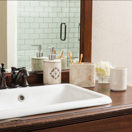 Dakota Ceramic Countertop Bathroom Set, 3 Pc