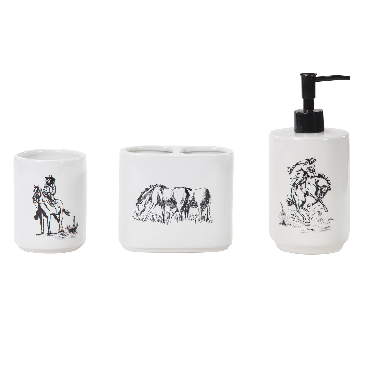 Ranch Life Countertop Bathroom Set, 3 Pc