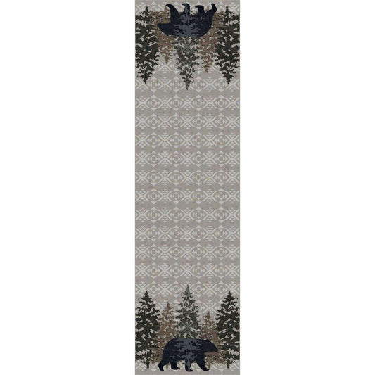 Bear Paradise - Stone-CabinRugs Southwestern Rugs Wildlife Rugs Lodge Rugs Aztec RugsSouthwest Rugs