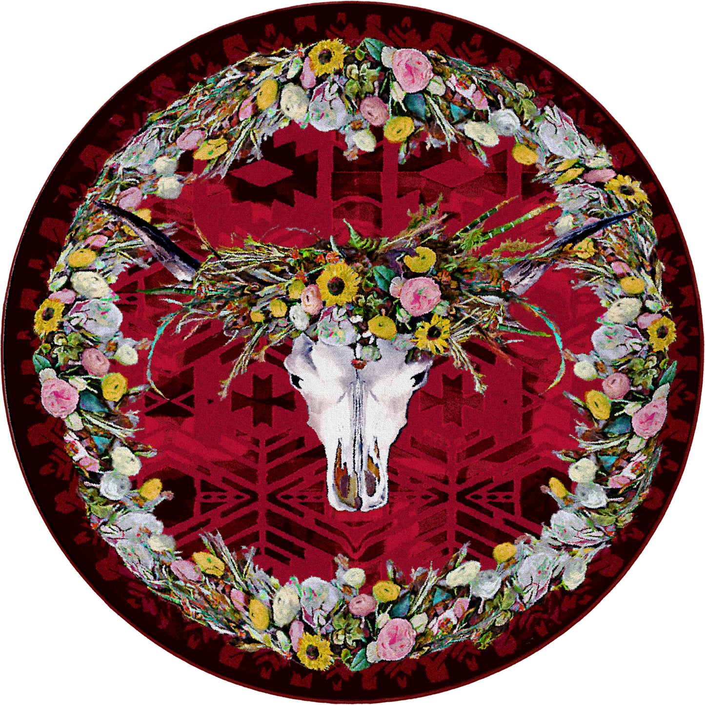 Briscoe Rug – Red – close up