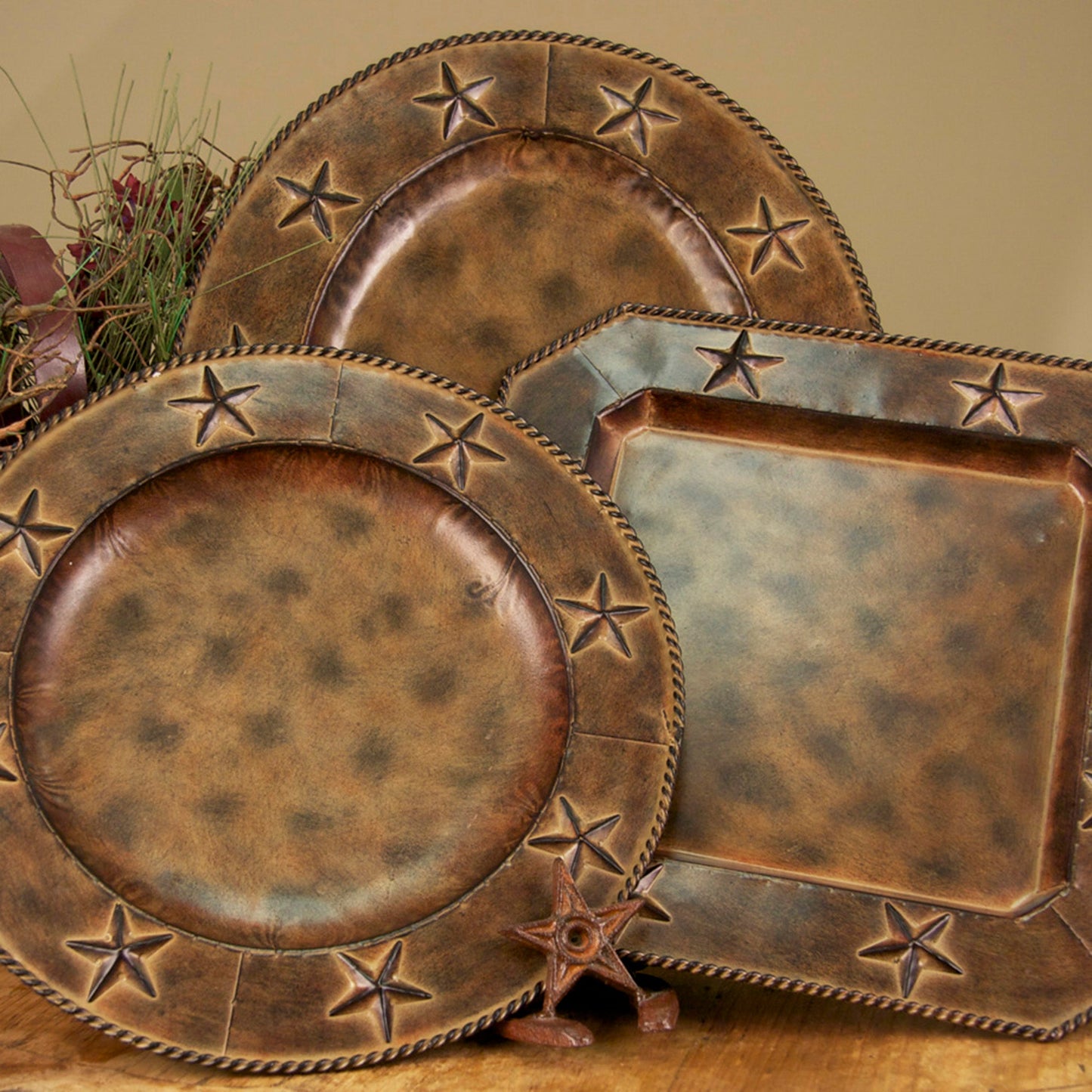 Star Iron Oval Tray