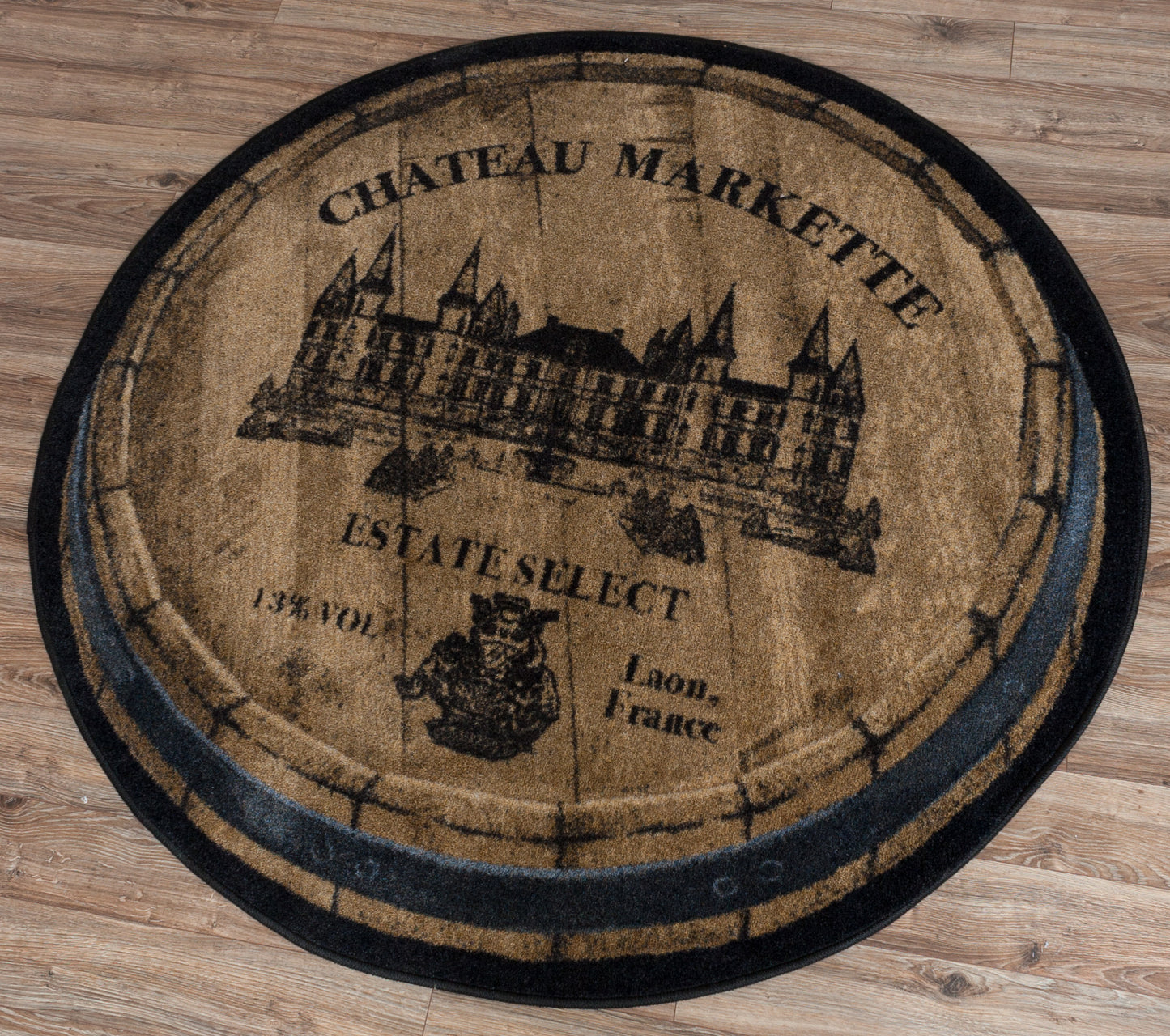 Chateau Markette Rug – Wood Grain – room setting