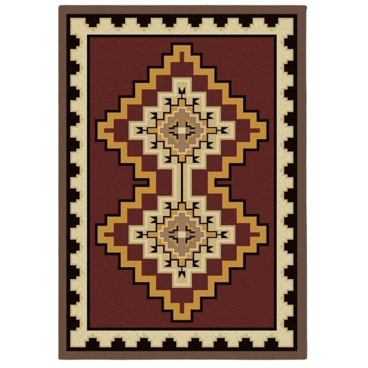 Council Of The Chiefs Rug – Red – detail view