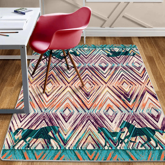Cowboy Love OKA Rug – Multi – detail view