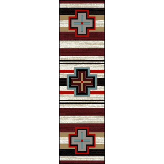 Crucifix Roads Rug – Fuego – detail view