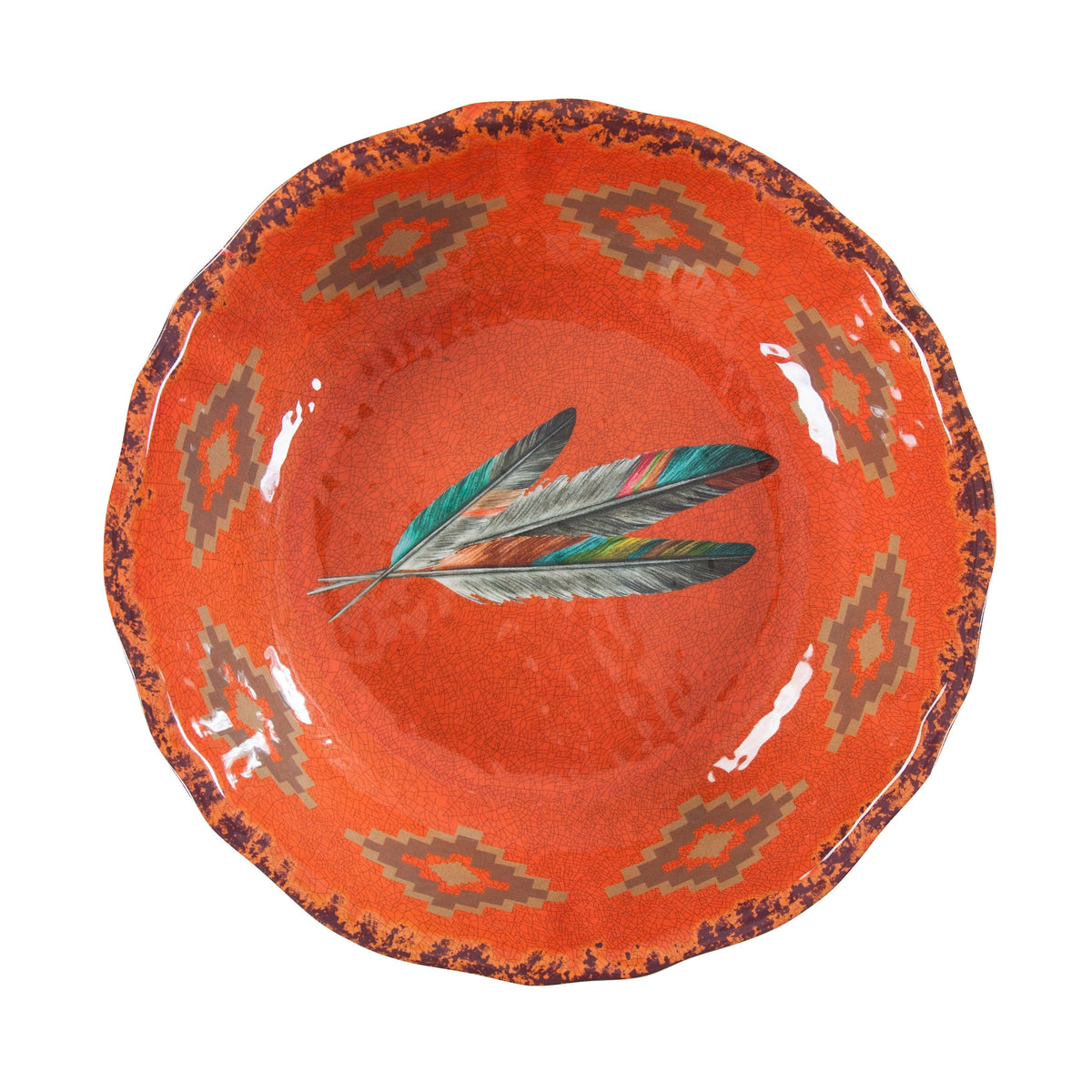 Feather Design Melamine Serving Bowl Set