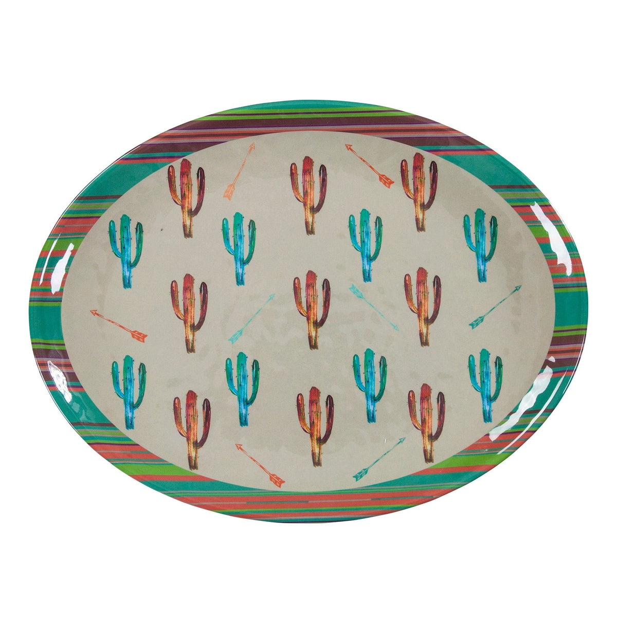 Cactus Design Melamine Serving Platter