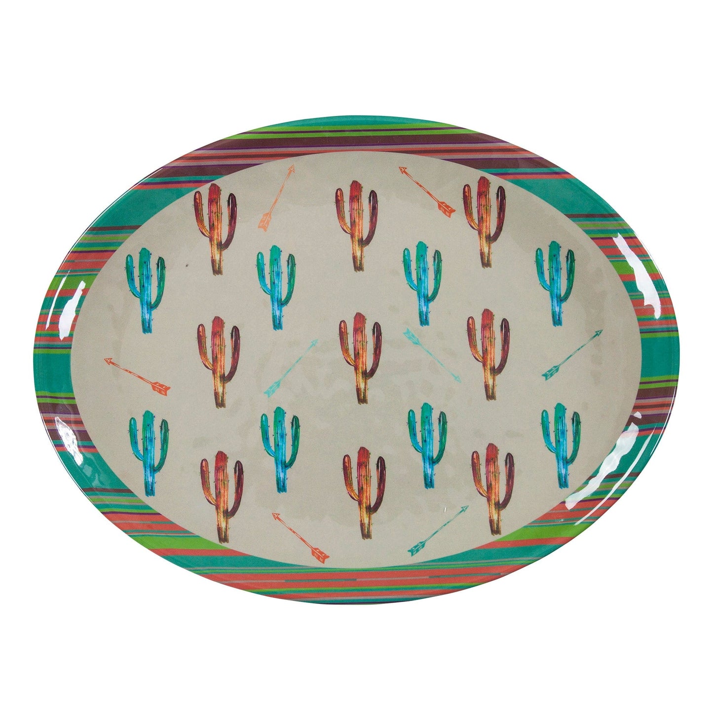Cactus Design Melamine Serving Platter Set
