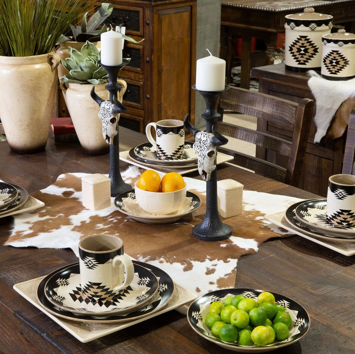 Chalet Aztec Ceramic Dinnerware Set, 16 Pc