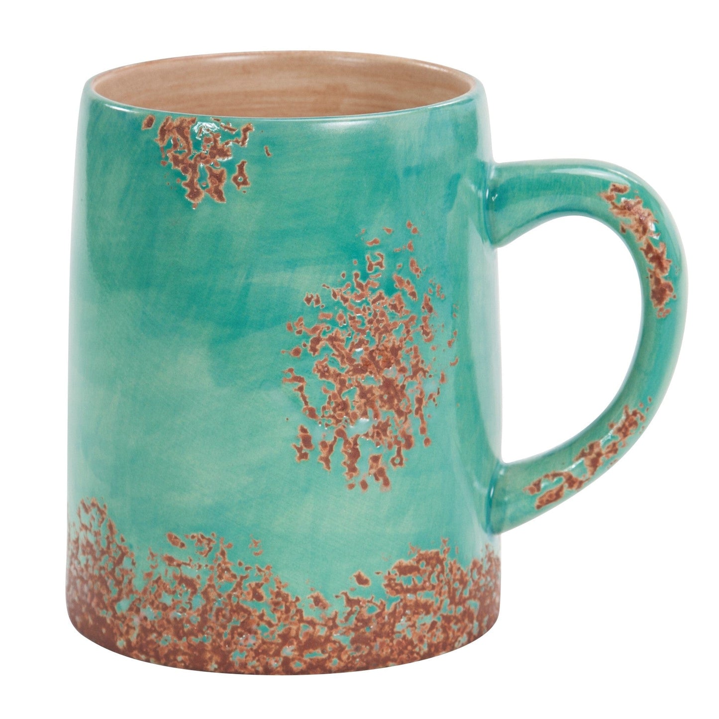 Patina Turquoise Mug Set, 4 Pc
