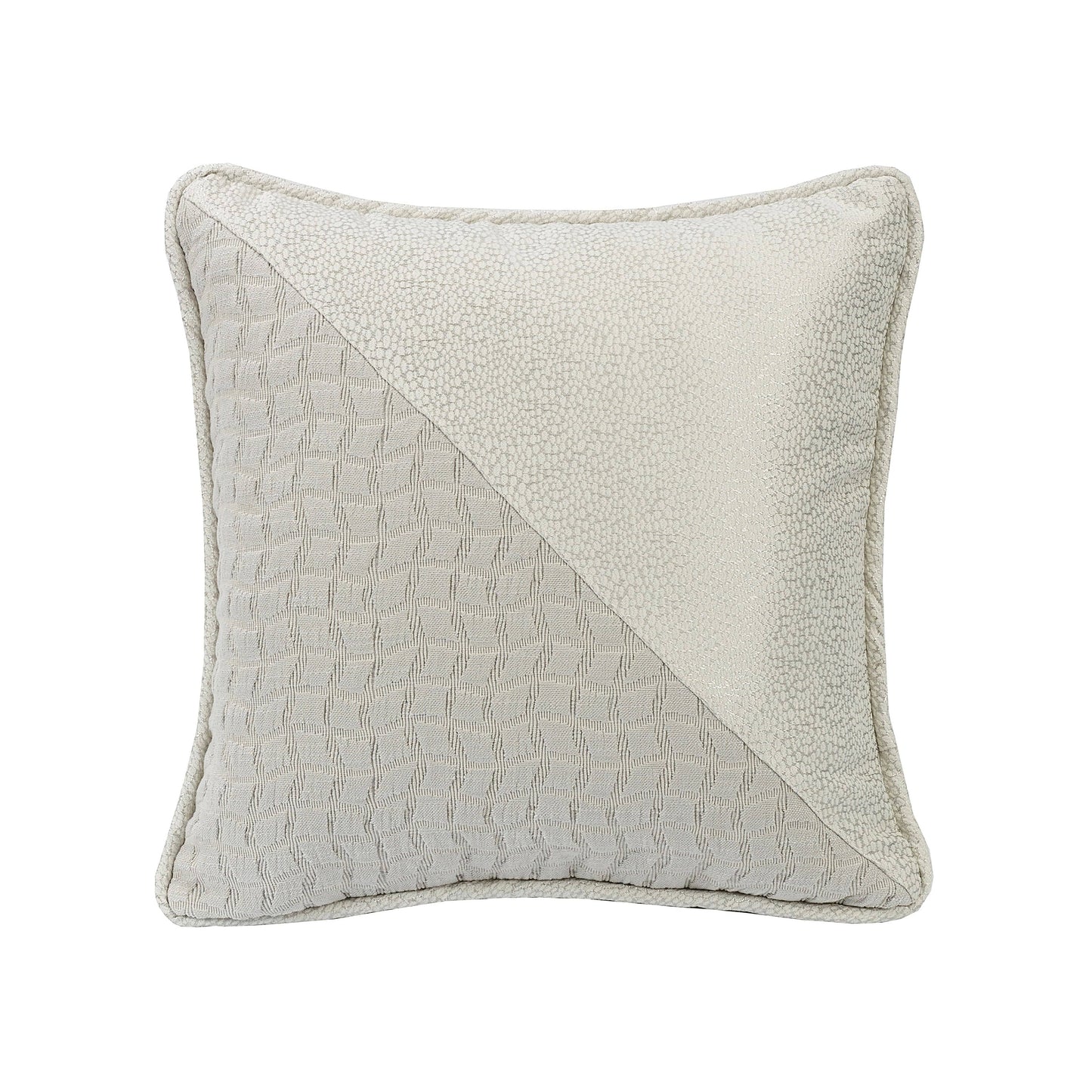 Wilshire Half & Half Gray Decorative Throw Pillow