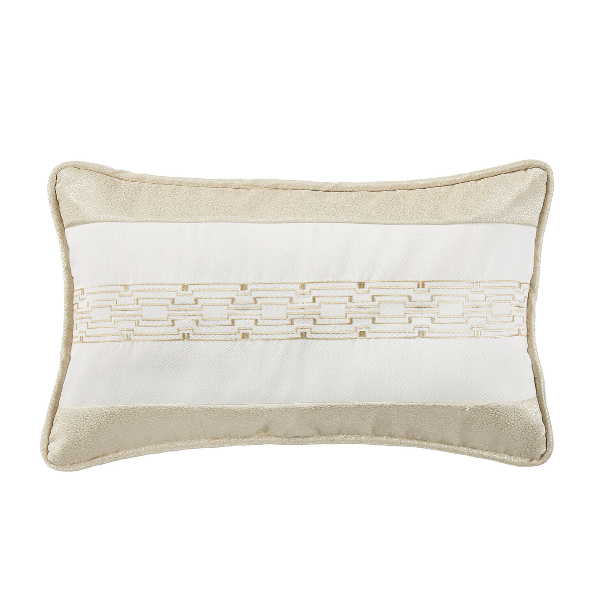Hollywood Chain Link Embroidered Lumbar Pillow
