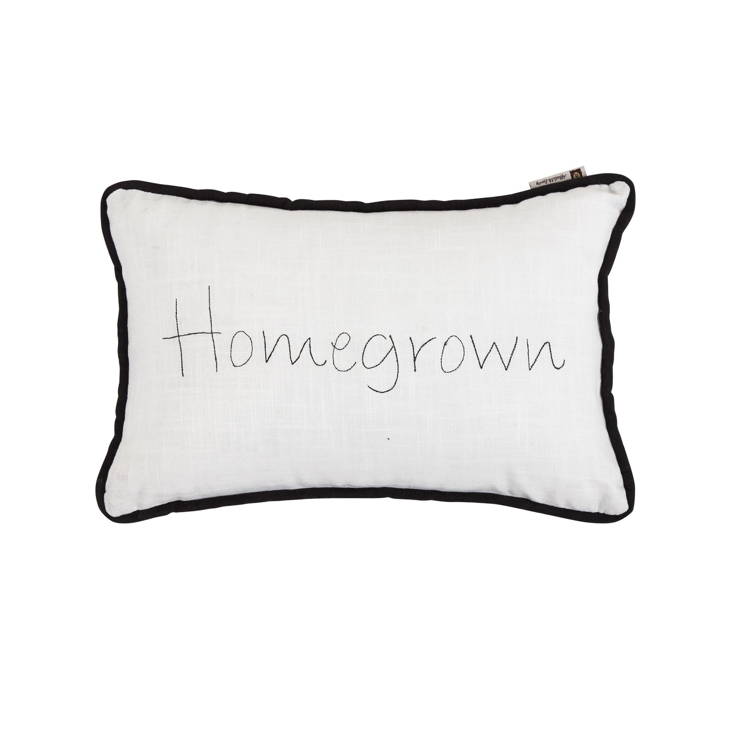 Homegrown" Embroidery Lumbar Pillow