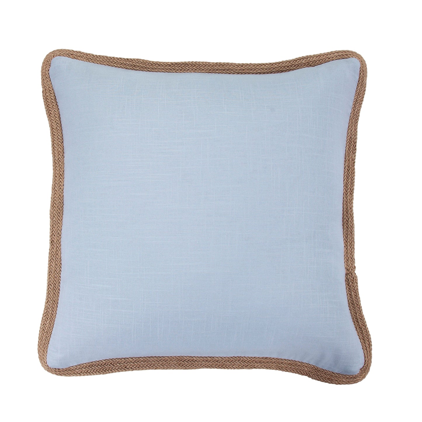 Luna Washed Linen Jute Trimmed Euro Sham