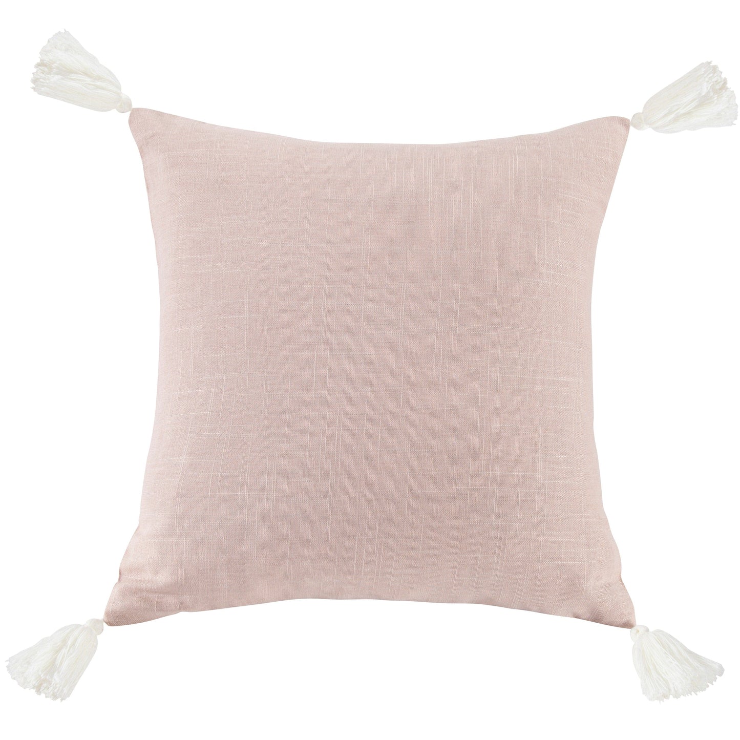 Luna Washed Linen Tasseled Square Pillow