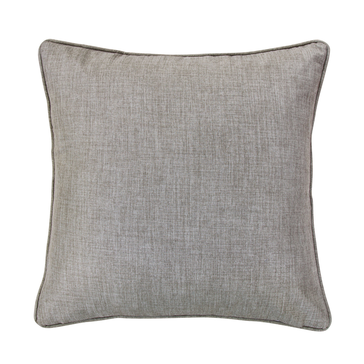 Solid Taupe Faux Linen Euro Sham