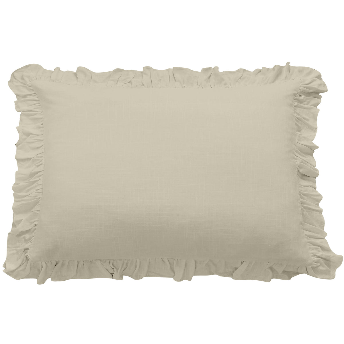 Lily Washed Linen Ruffled Dutch Euro Pillow