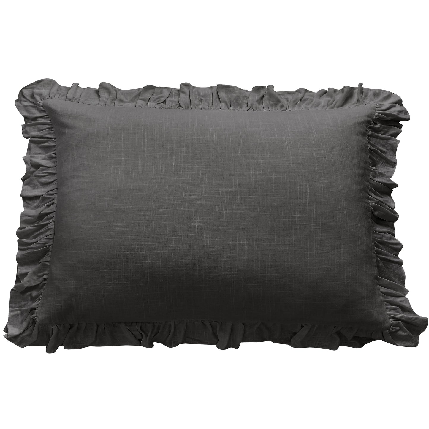 Lily Washed Linen Ruffled Dutch Euro Pillow