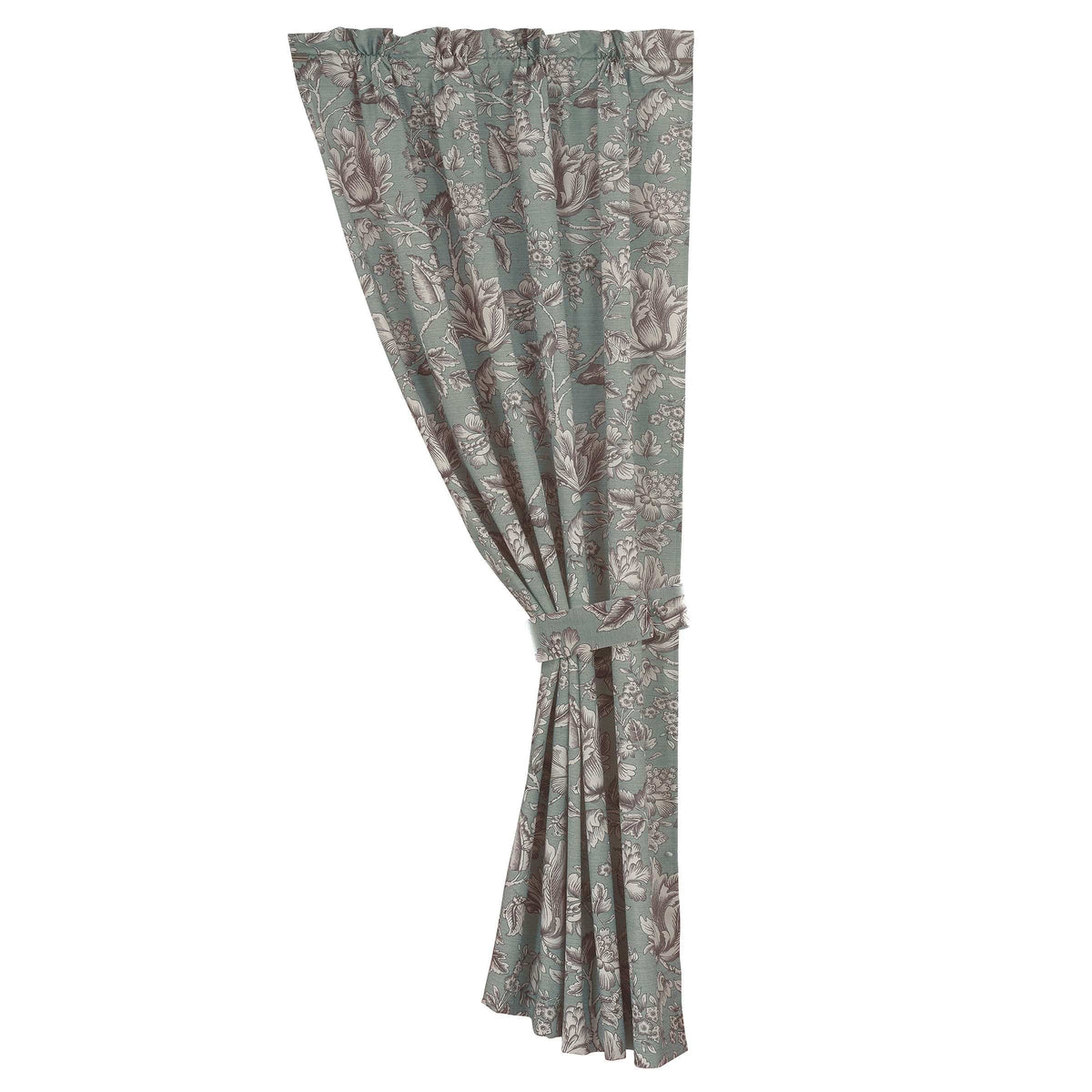 Gramercy Jacobean Floral Curtain with Tieback