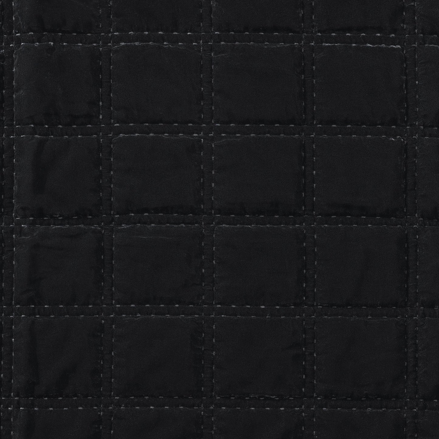 Stella Faux Silk Double Box Stitch Quilt Set, 3 Pc