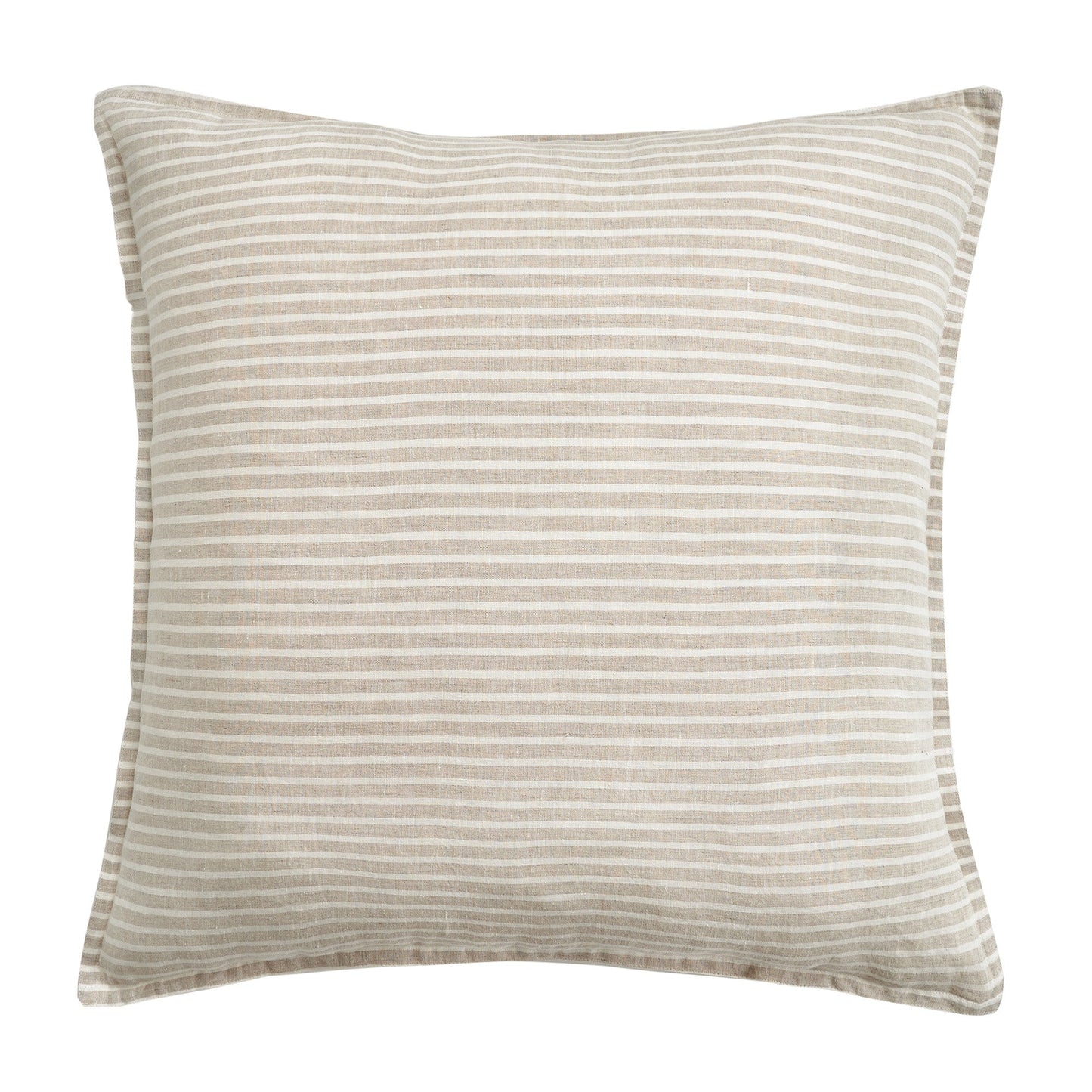 100% French Flax Linen Railroad Stripe Euro Sham