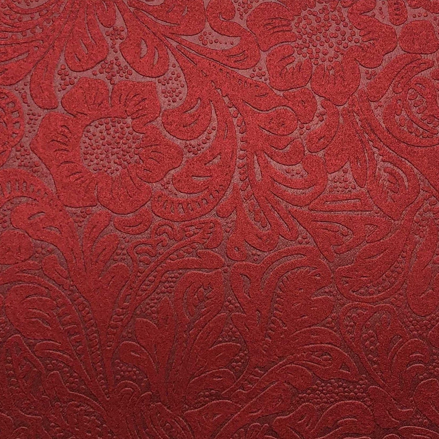 Cheyenne Red Faux Leather Swatch