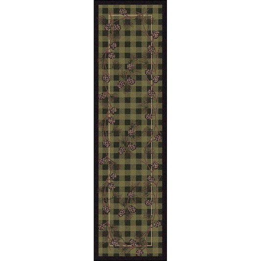 Forest Pines - Green-CabinRugs Southwestern Rugs Wildlife Rugs Lodge Rugs Aztec RugsSouthwest Rugs