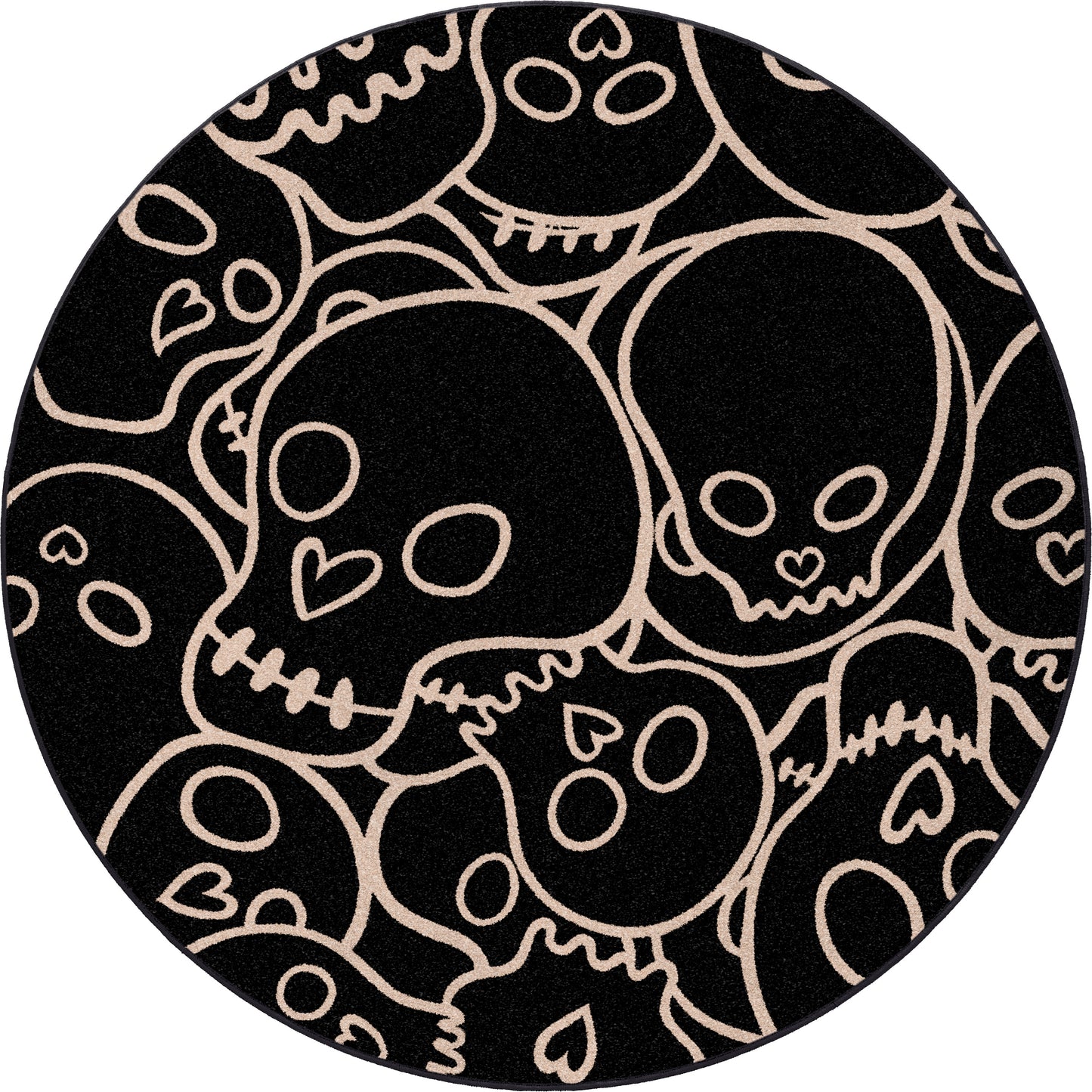 Head Banger Rug – Black – close up