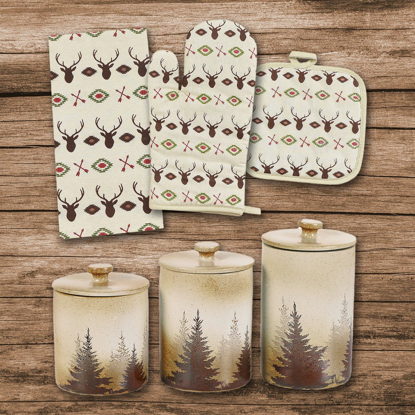Aztec Multi Deer Print & Clearwater Pines Set, 13 Pc