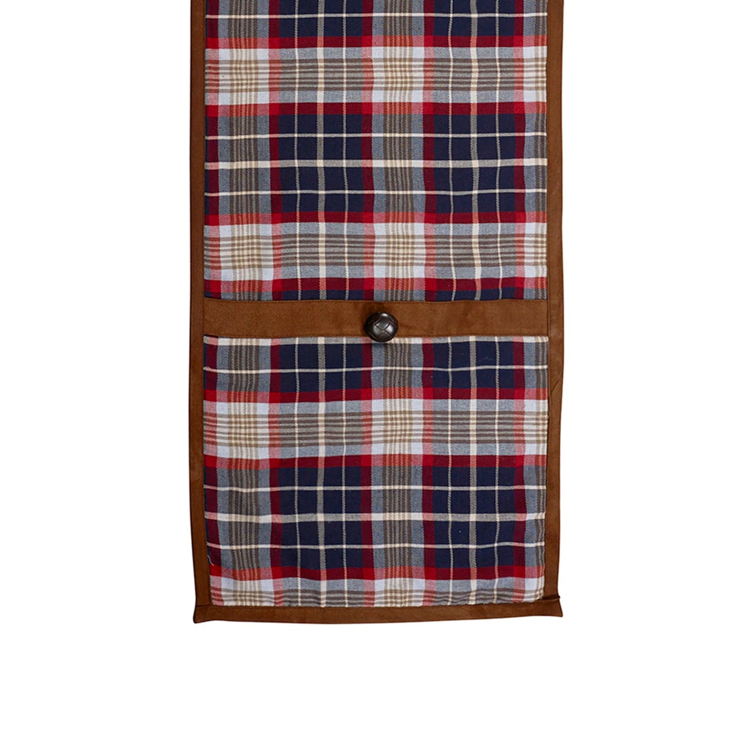 South Haven-Blue Plaid Suede Runner