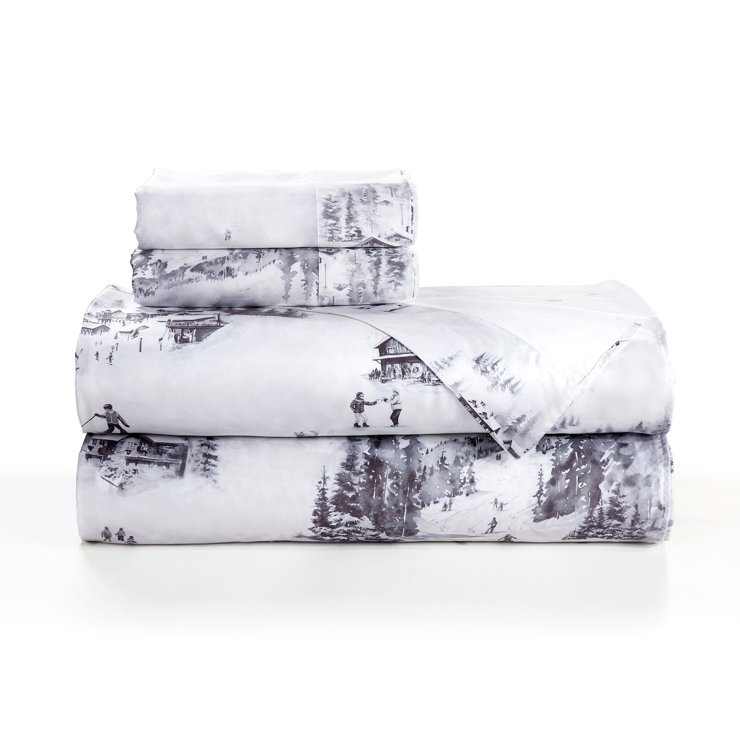 Ski Life Eucalyptus Sheet Set, 3 Pc