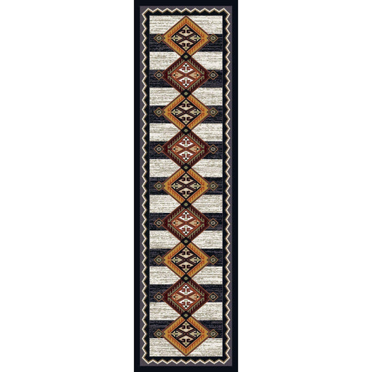 Lineage Pride Rug – Black & White – detail view