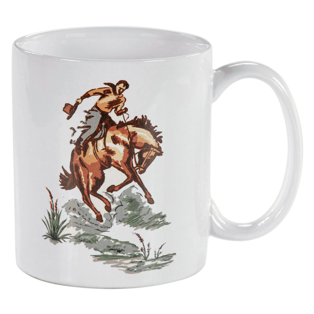 Ranch Life Bronco Mug Set, 4 Pc